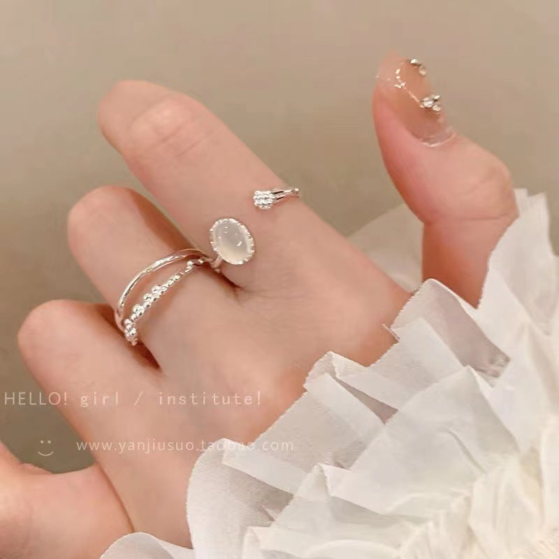 Female Exquisite Light Luxury High Sense Adjustable Index Finger Personality Rings
