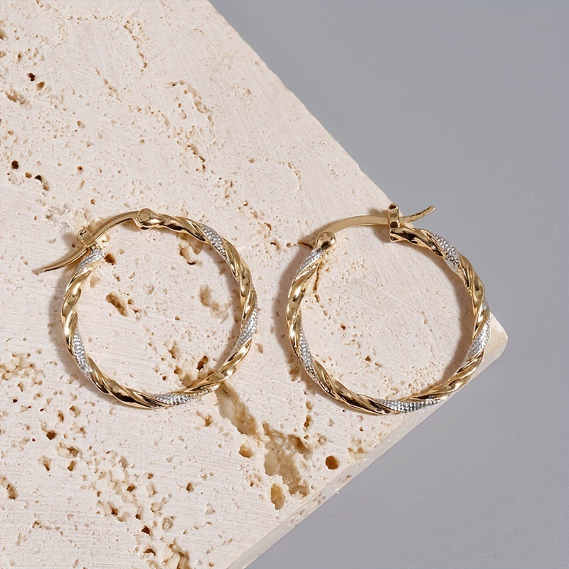 Women's Spiral Big Circle Simple Coarse Ear Hook Earrings
