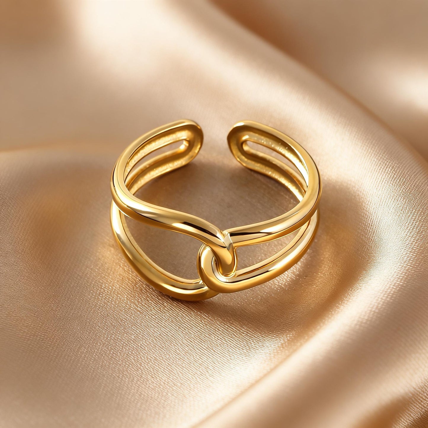 Steel Open-end Niche High-grade Fashion Trend Affordable Luxury Style Ring