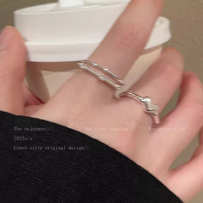 Style Pearl Zircon Butterfly Female Niche High-grade Rings
