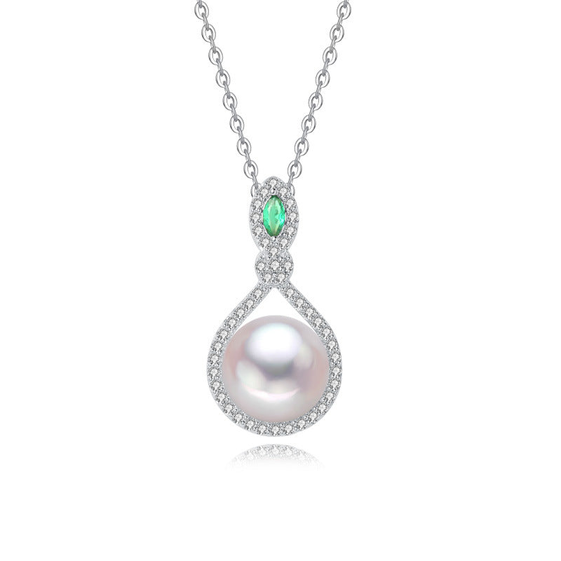 Women's Summer Full Diamond High-grade Freshwater Pearl Niche Temperament Clavicle Necklace