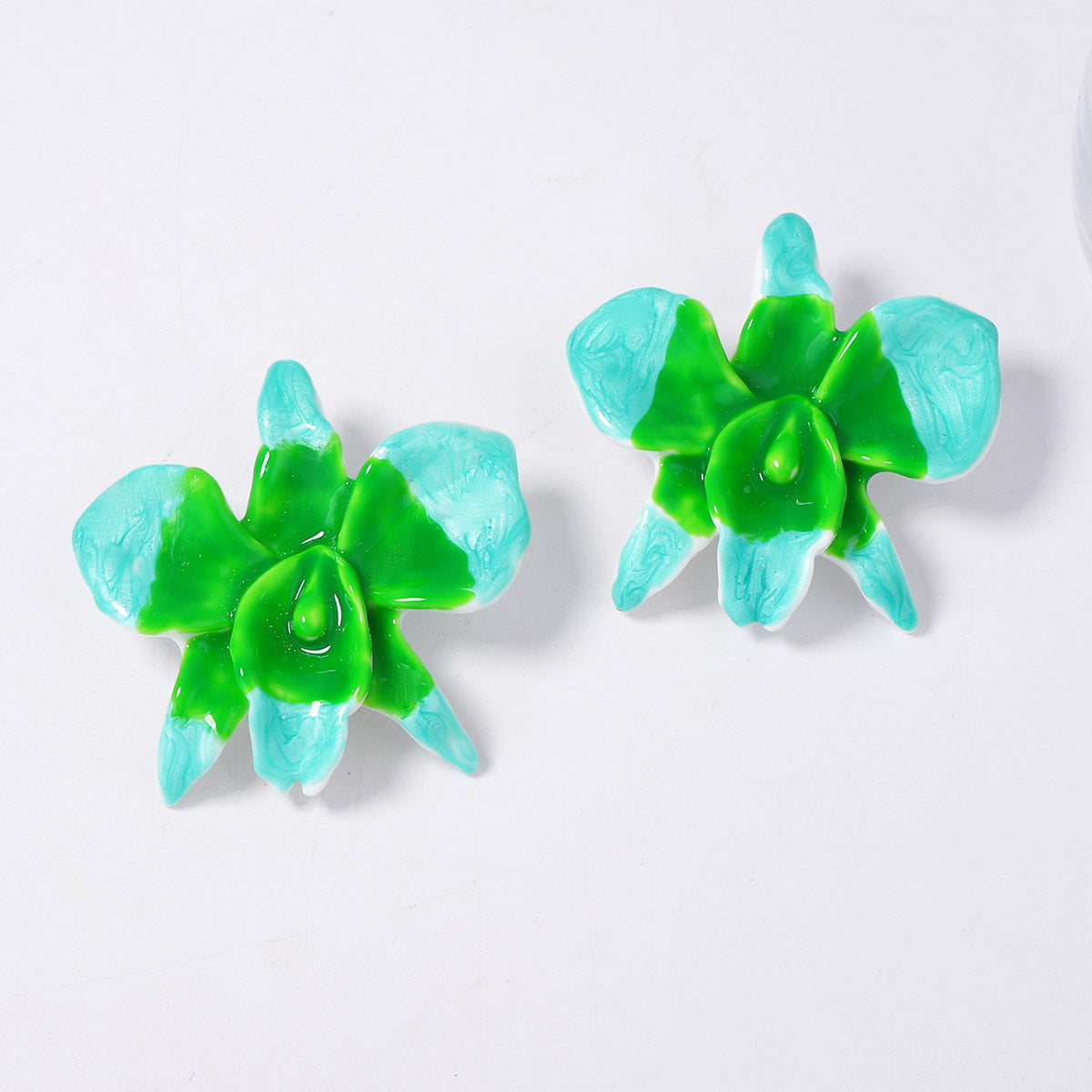 Dripping Oil Color Personality Fresh Flower Vacation Rings