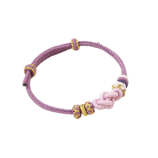Wearable Gold Lucky Beads Hand Weaving Bracelets