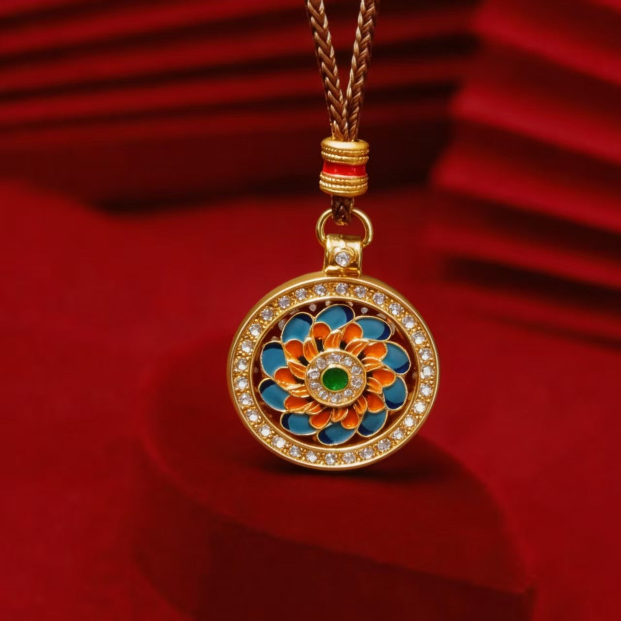 Women's & Men's Gourd Yellow God Of Wealth Buddha Mixed Alloy Retro National Necklace