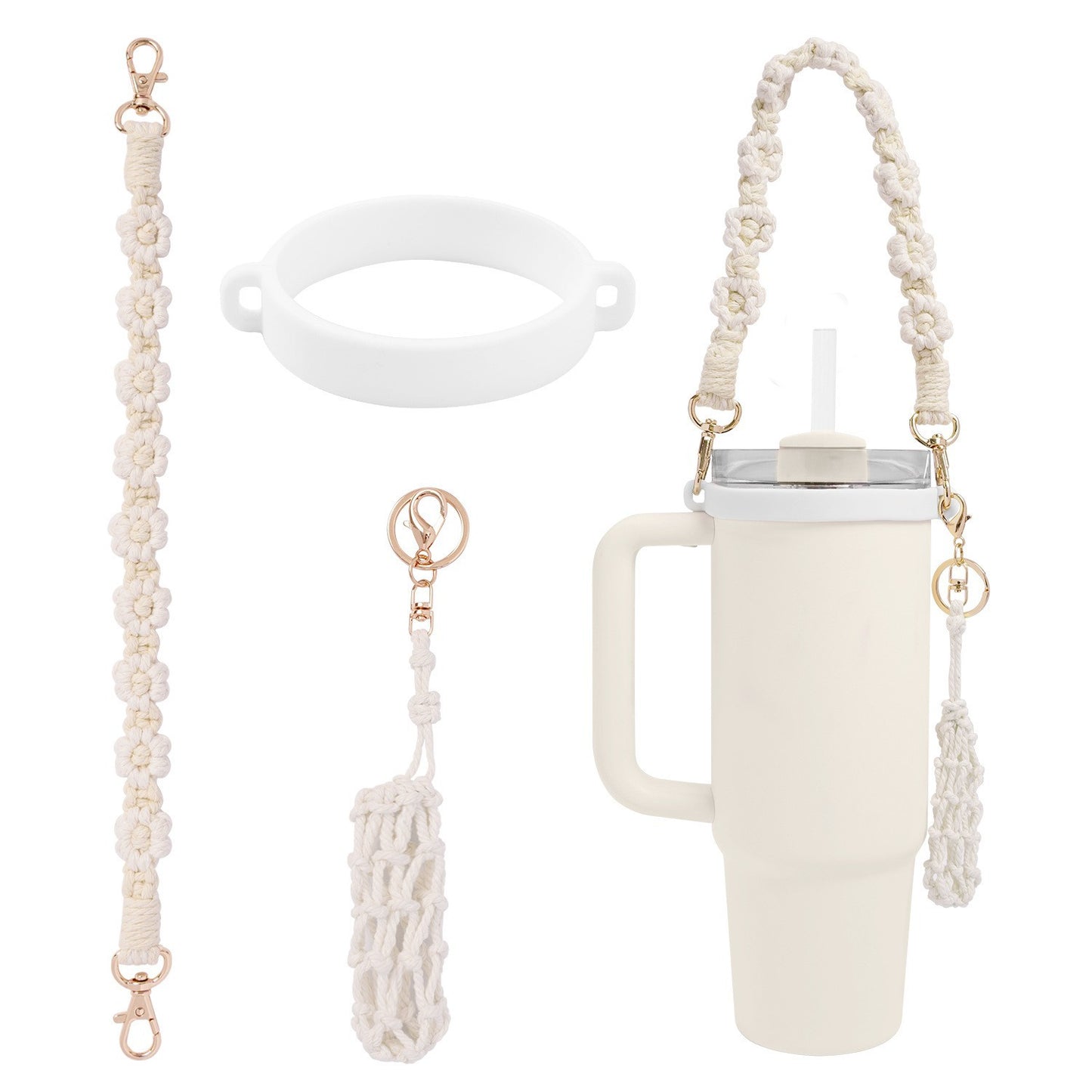 Women's Water Cup Lanyard Rope Handle Hand-woven Hanging Ornaments