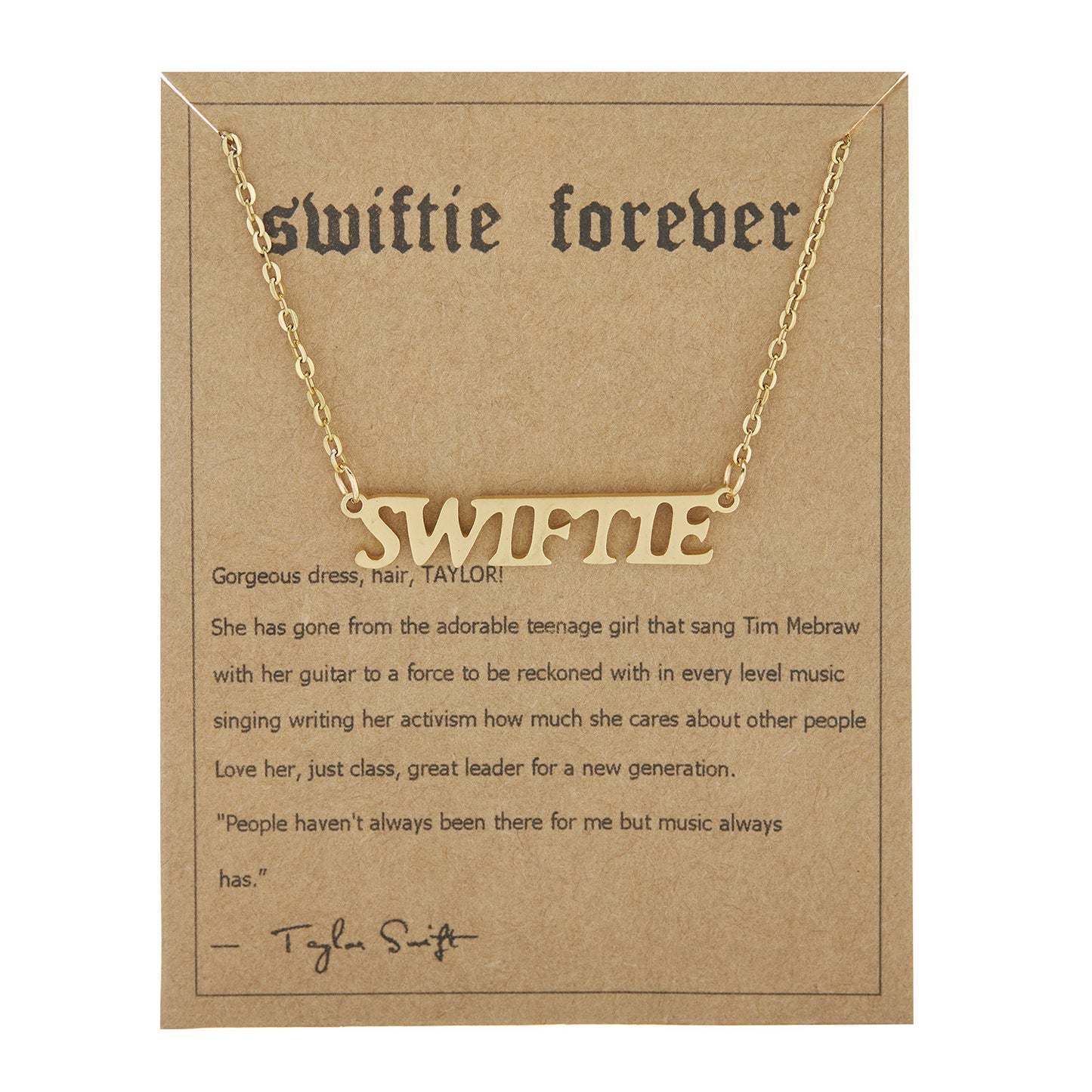 Women's Steel Paper Card Gold Clavicle Chain Necklaces