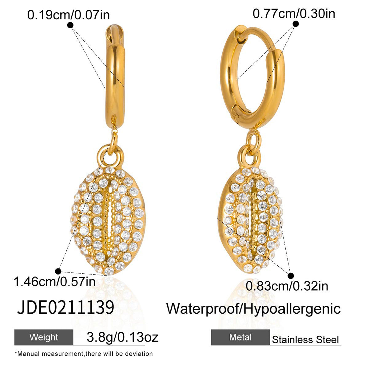 Style Gold Stainless Steel Zircon Marine Light Luxury High Necklace