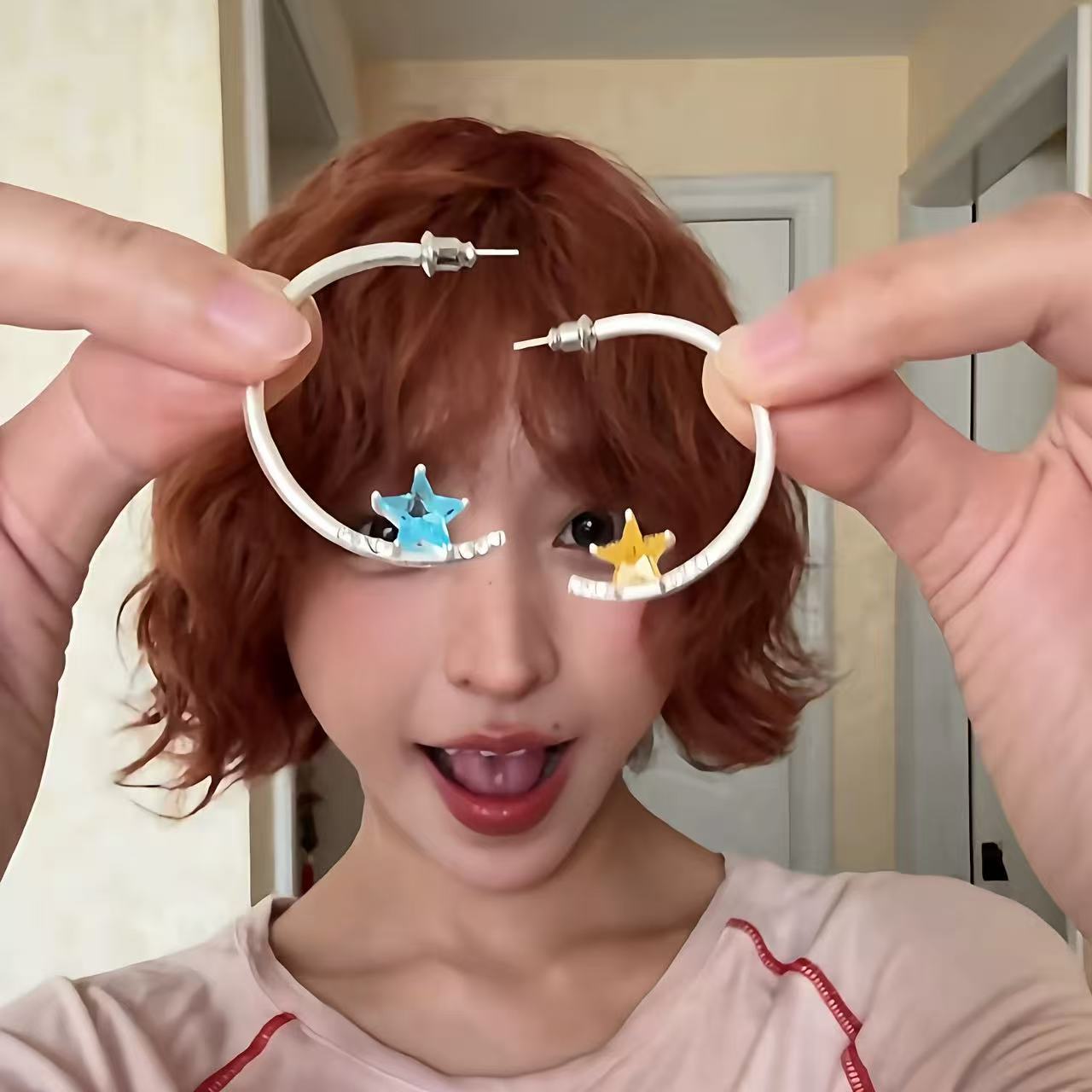 Fashion Color Shaped Female Simple Light Luxury Style Earrings