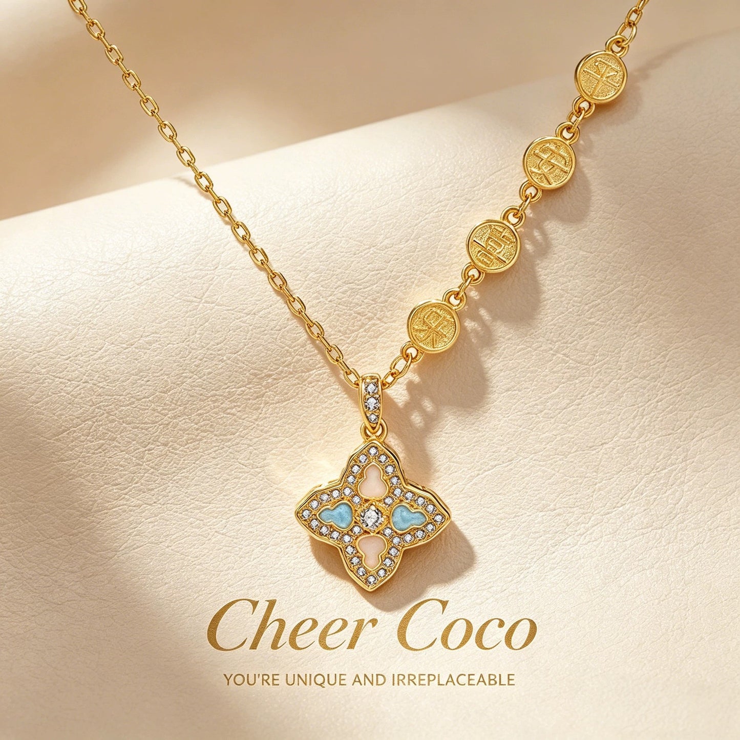 Clover Female Clavicle Chain Light Luxury Birthday Gift High Sense Necklaces