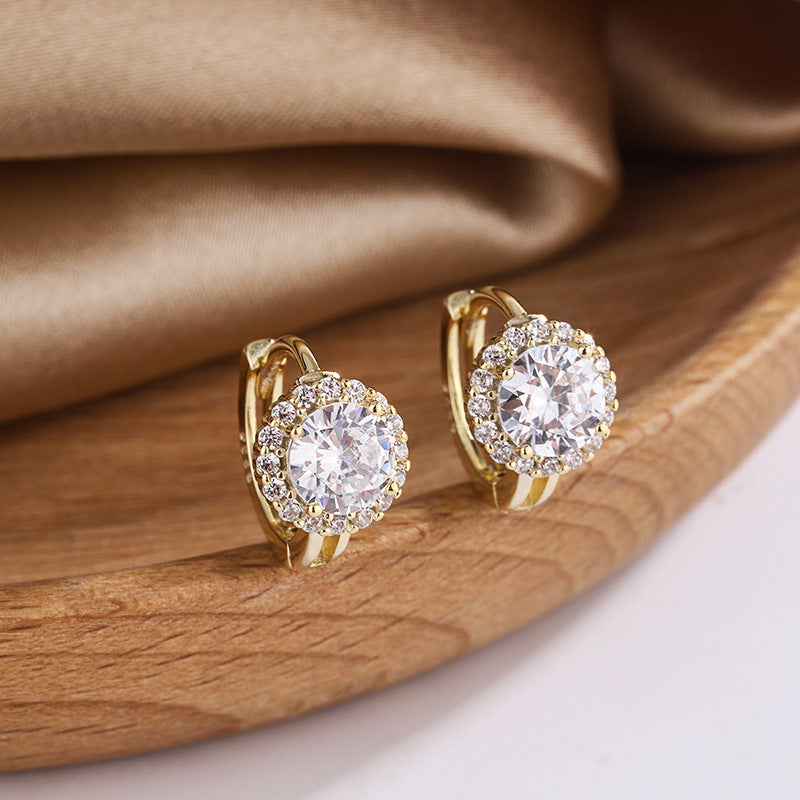 Rhinestone Zircon Affordable Luxury Fashion High-grade Simple Niche Stud Earrings