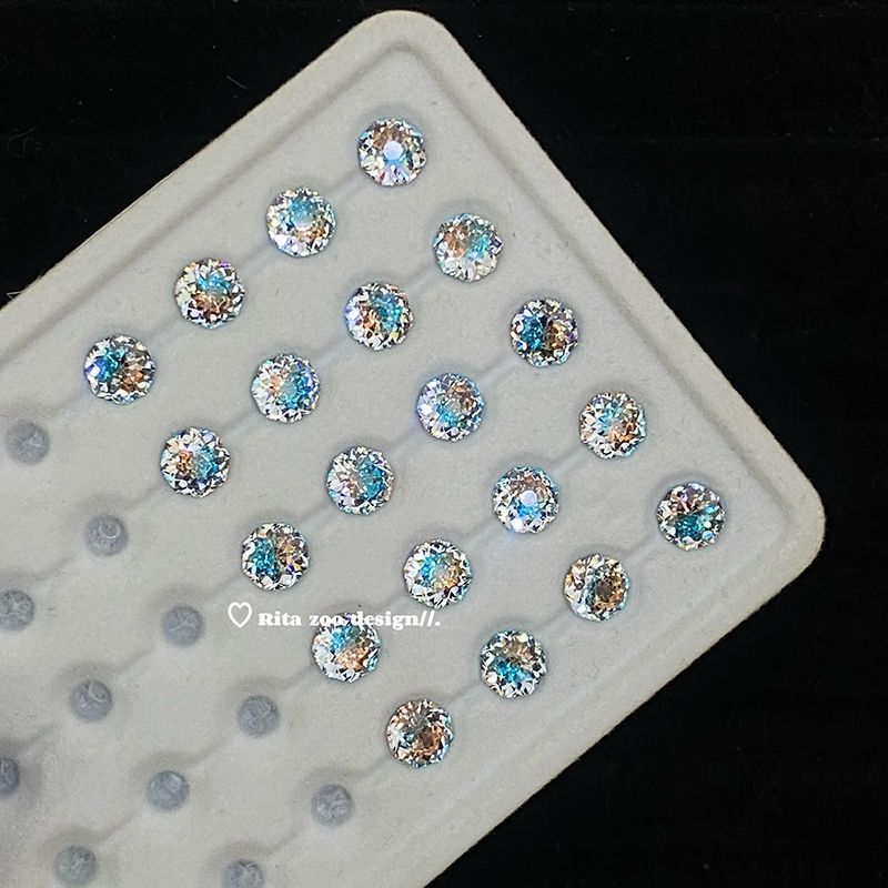 Stunning Ombre Bridal Flash Zircon Titanium Steel Ear Bone Minority Stud Earrings