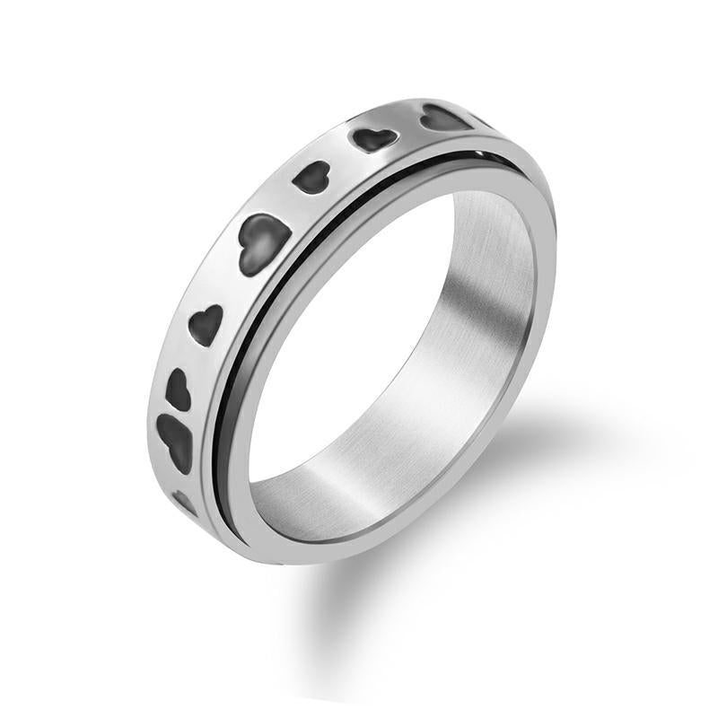 Moon Rotatable Titanium Steel Decompression Female Rings