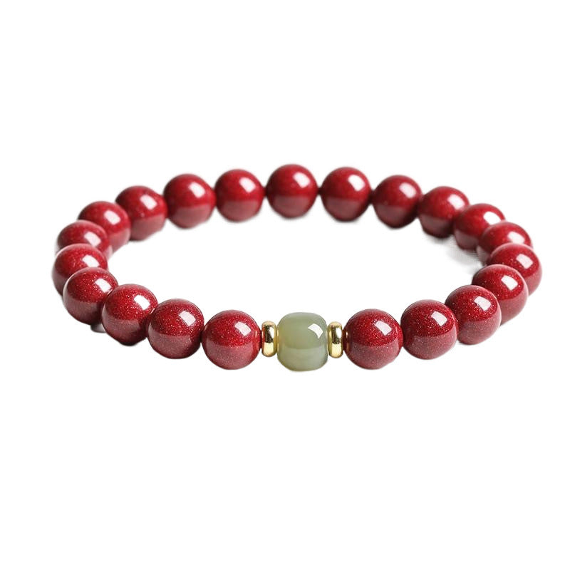 Ore Cinnabar Jade Beads High Content Bracelets