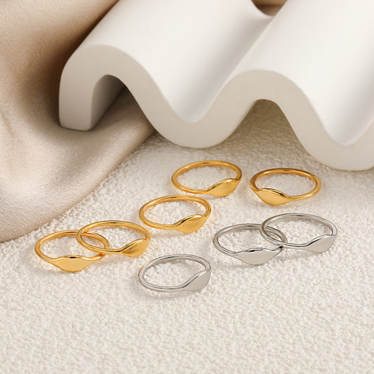 Female Fashion Personality Twin Style Index Rings