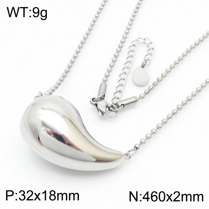 Design Chubby Water Drop Fashion Stainless Earrings