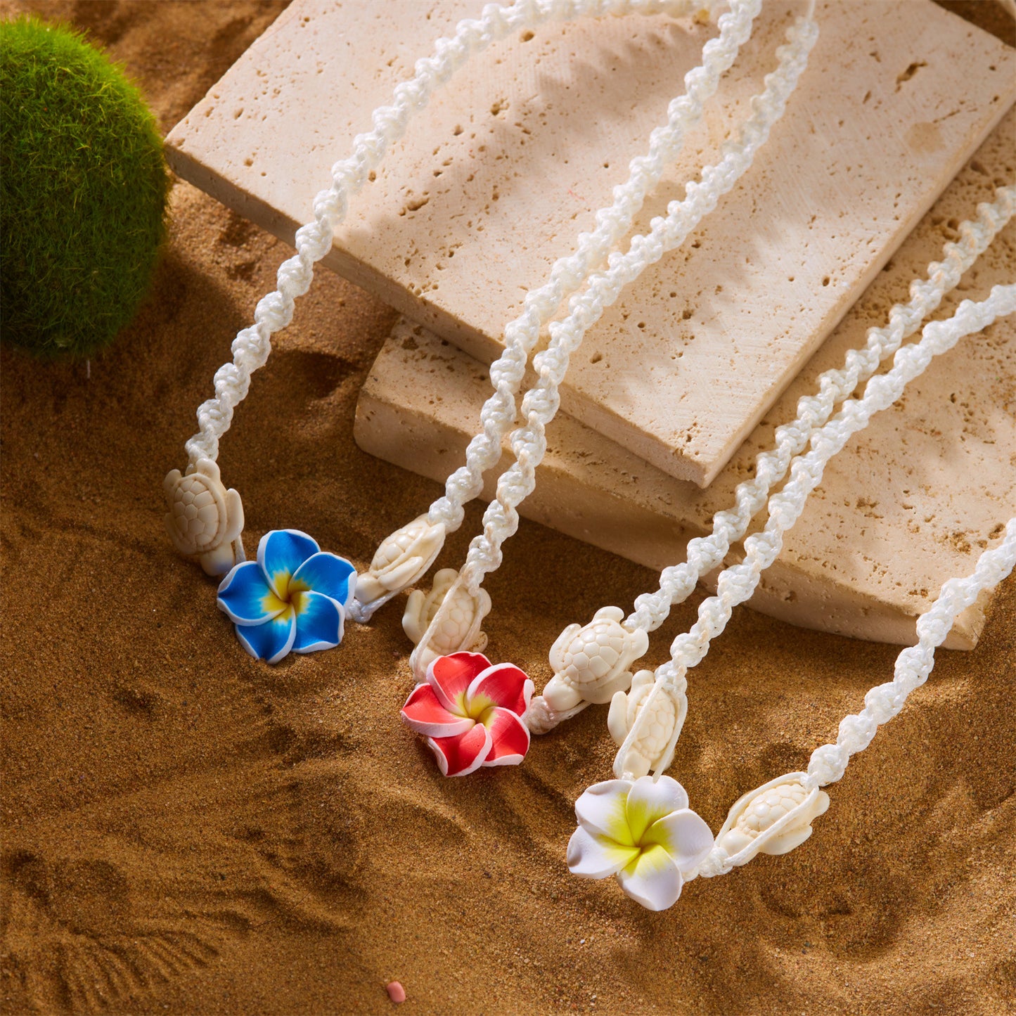 Women's Hawaii Vacation Style Bead Polymer Clay Earrings