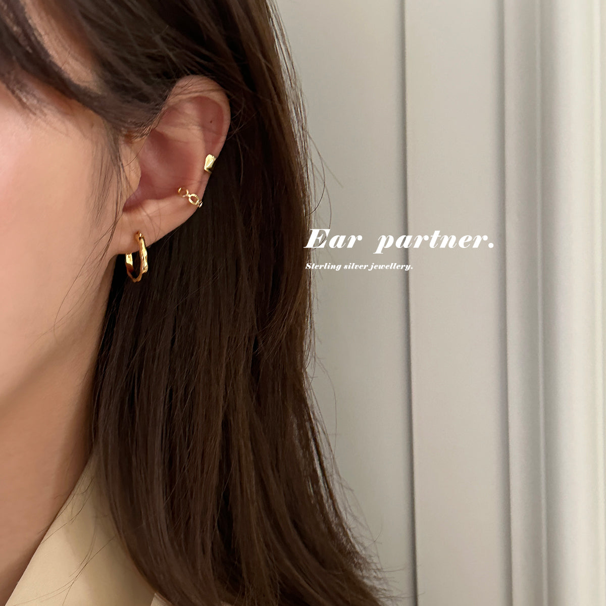 Women's Sier Needle Regular Simple Straight Ear Design High-grade Earrings