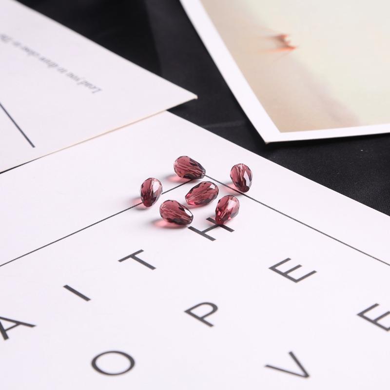Drop-shaped Glass Crystal Loose Beads Handmade Rings