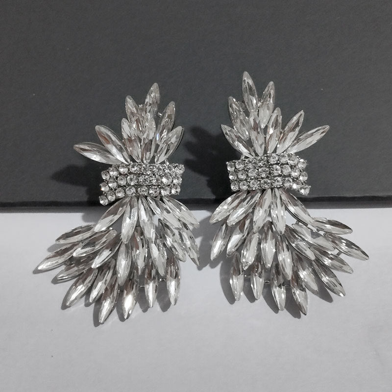 Full Diamond Wheat Wings Exquisite Elegant Graceful Fashion Rings
