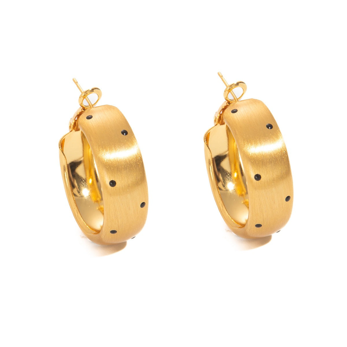 Women's Polka Dot Round Simple Light Luxury Earrings