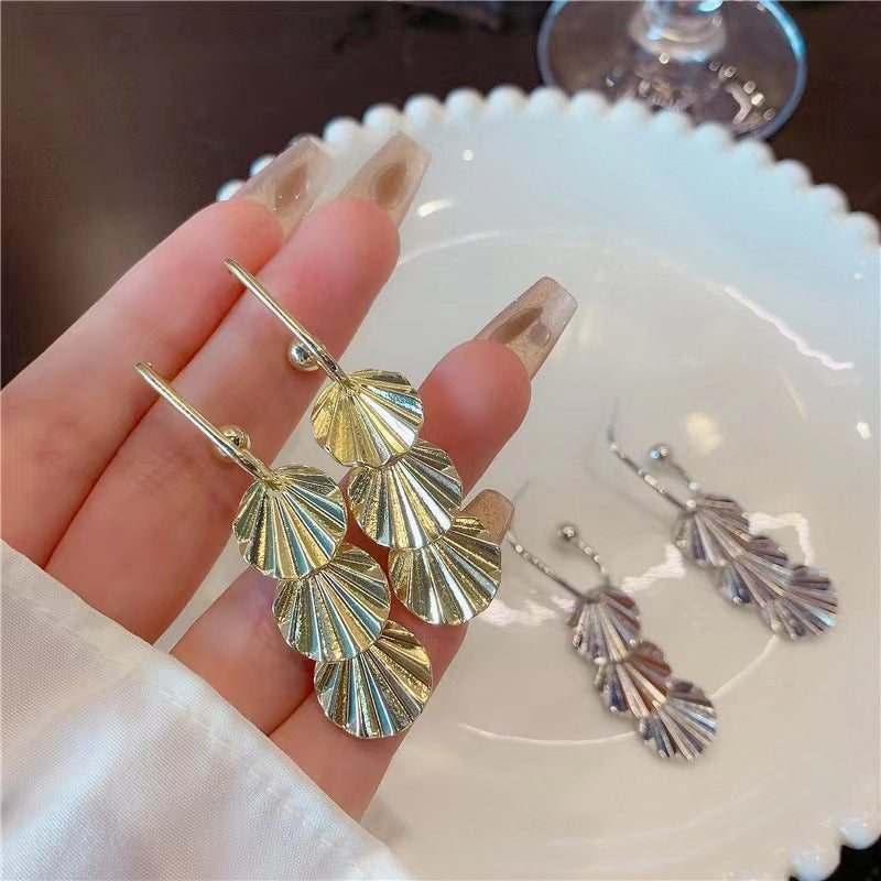 Personalized Design Slim Face French Style Long Sier Needle Metal Rings