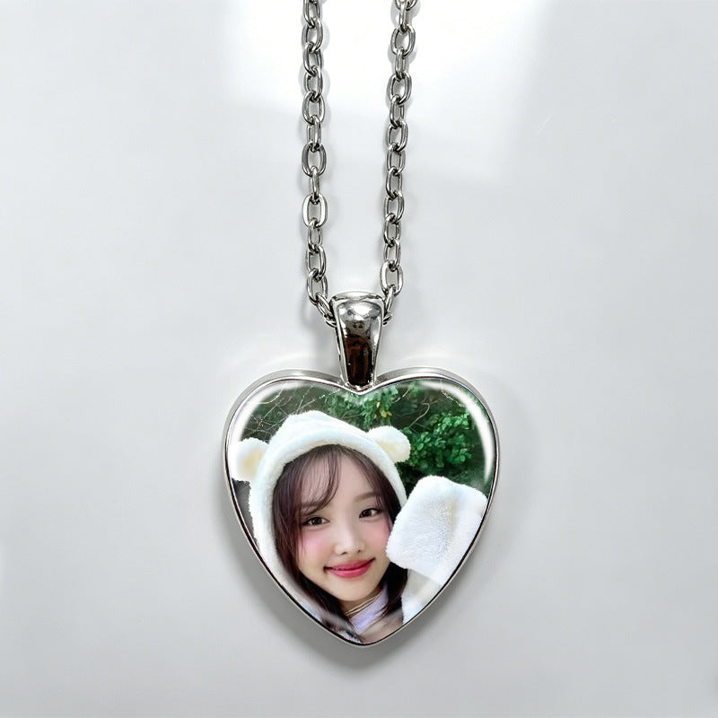 Love Alloy Korean Group Support Heart Sweet Beauty Fans Clavicle Necklaces