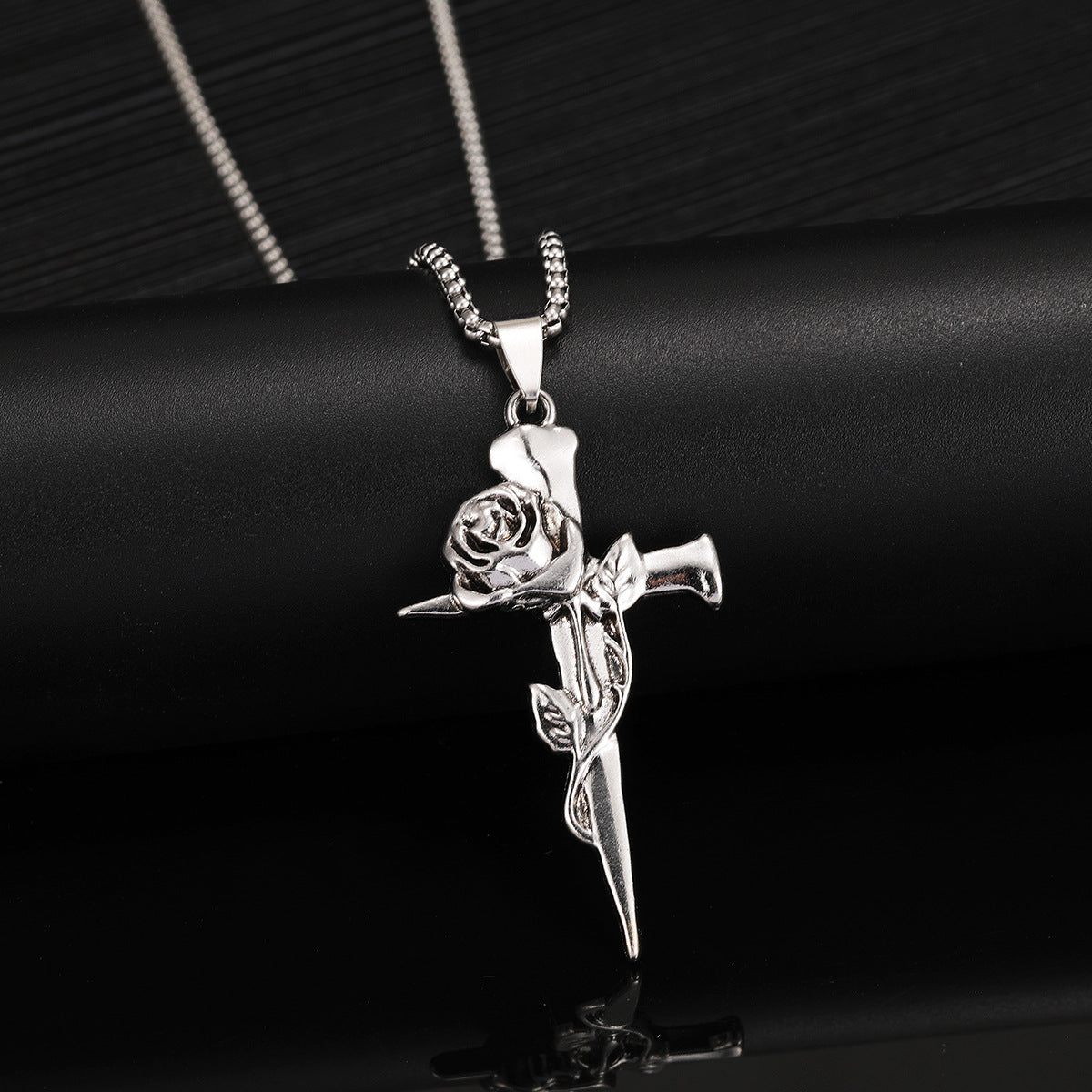 Women's & Men's Baroque Cross Hip Hop Versatile Sweater Chain Pendants