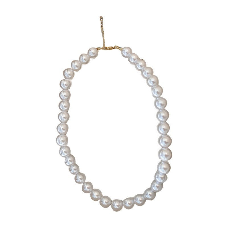 Women's Oversized Pearl Minimalist Design Clavicle Chain Necklaces