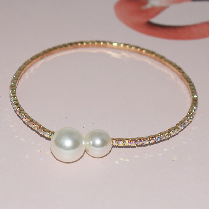 Women's Single Row Gold Sier Plated Short Collar