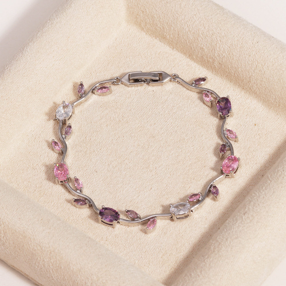 Temperament Wild Copper Color Zircon Branches Bracelet