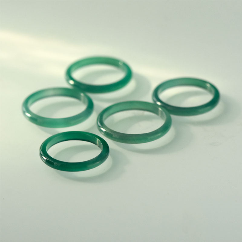 Veet Fine Chalcedony Transparent Little Finger Rings