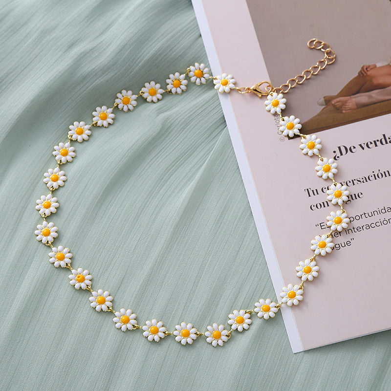 Fashion Little Daisy Clavicle Female Sweet Boho Earrings