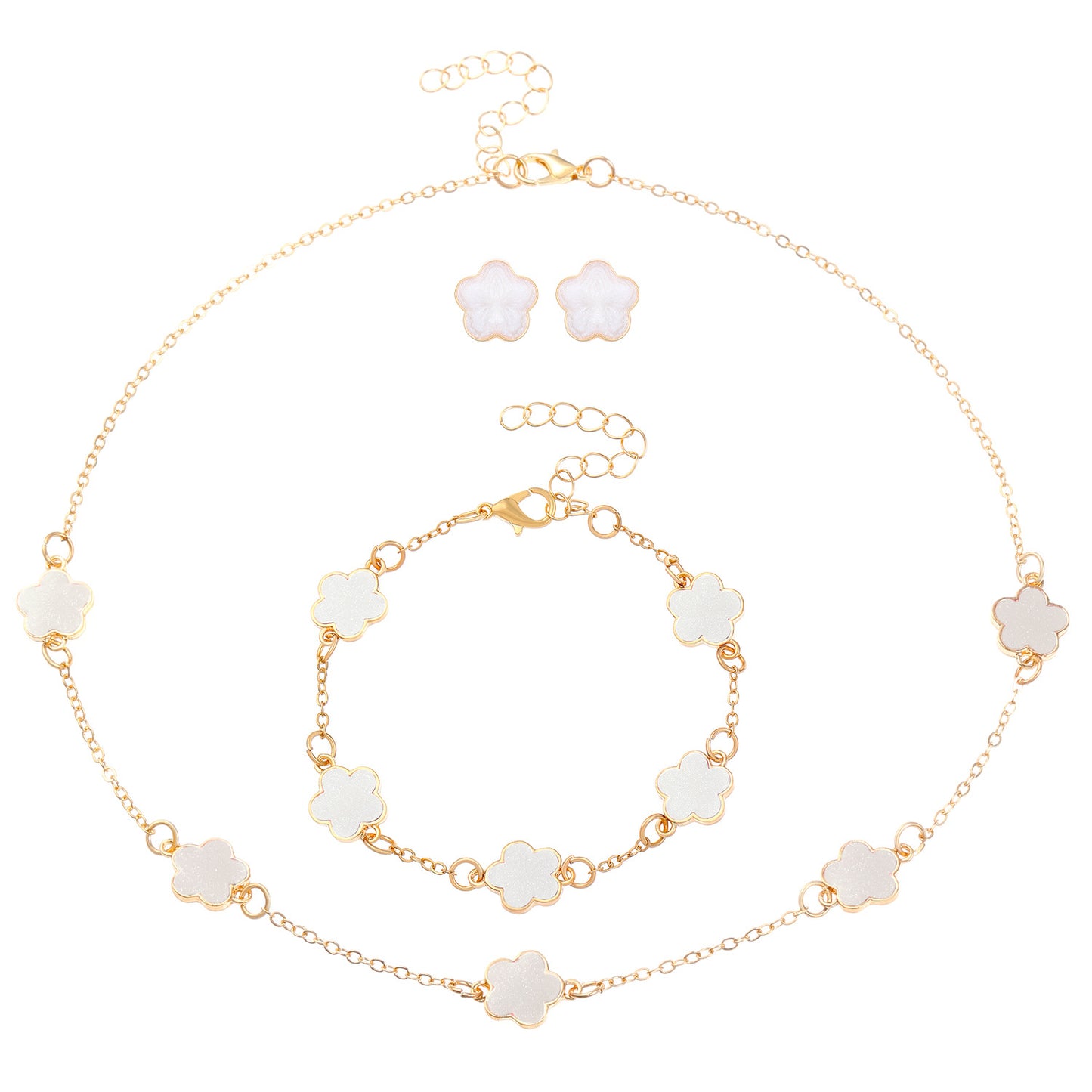 Women's Parthenocissus Grass Ear Elegant Clover Five Bracelets