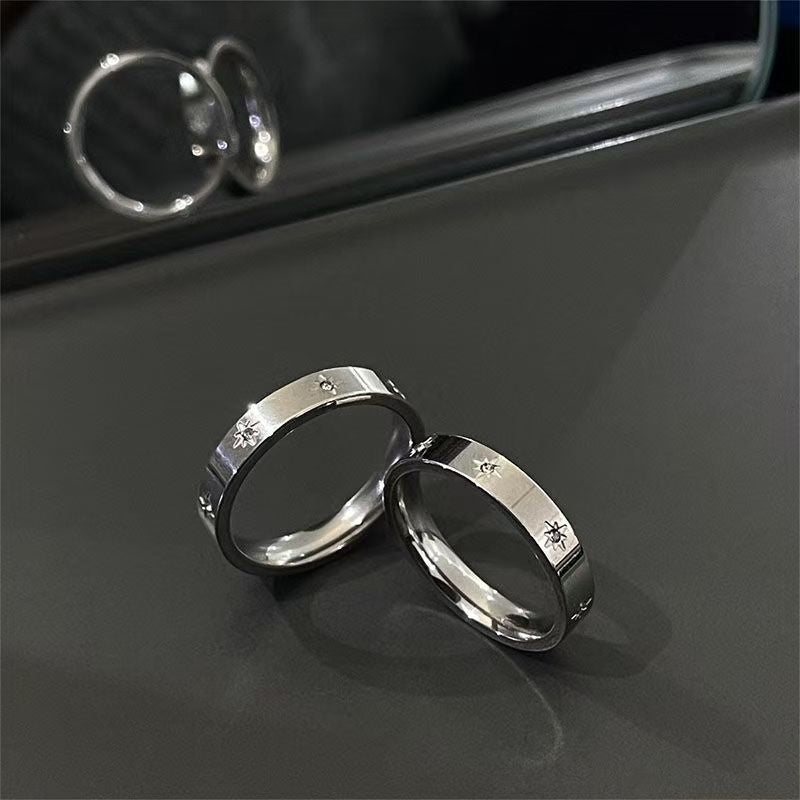 Men's Steel Female Niche Design Index Finger Rings