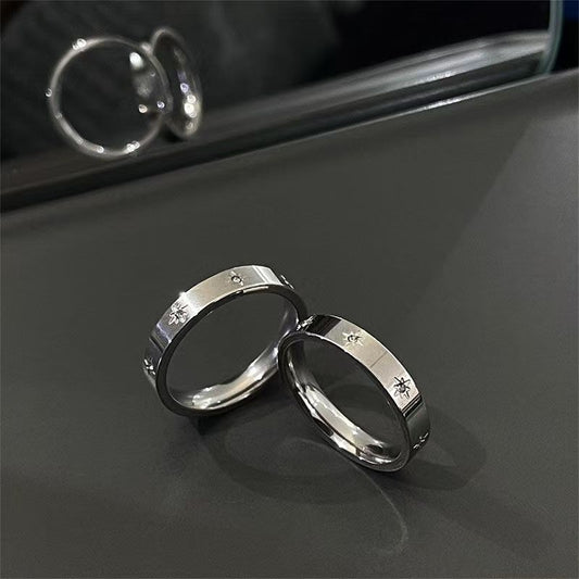 Men's Steel Female Niche Design Index Finger Rings