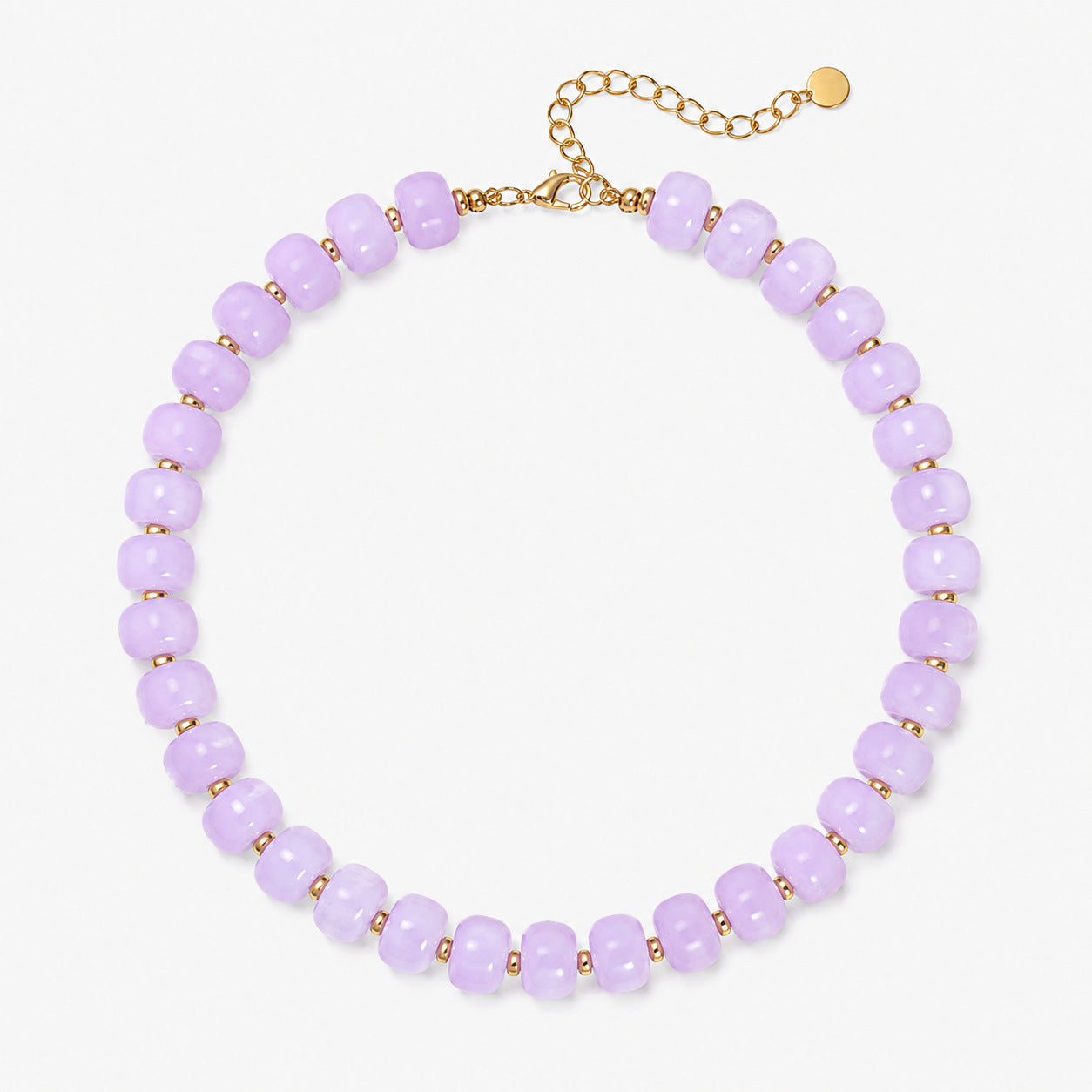 Resin Colorful Acrylic Jelly Clavicle Chain Bohemian Love Barrel Necklaces