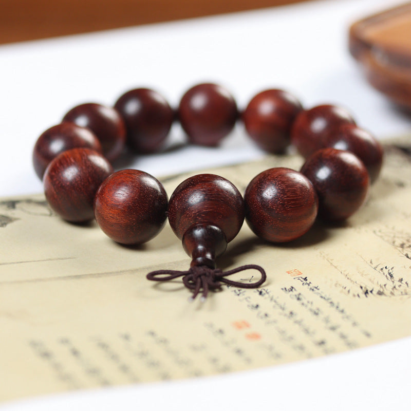 Women's & Men's Red Jasper Mud Material Indonesia Real Venus Lobular Rosewood High Bracelets