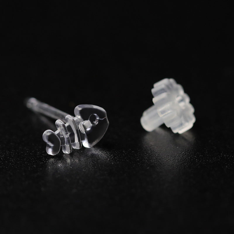 Resin Ear Stick Personality Simple Plastic Auricular Needle Raise Stud Earrings