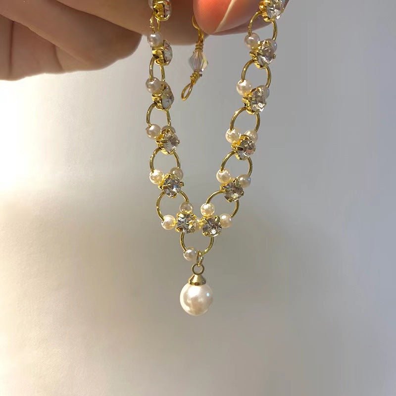 Style Retro Diamonds Imitation Pearl Niche Bracelets