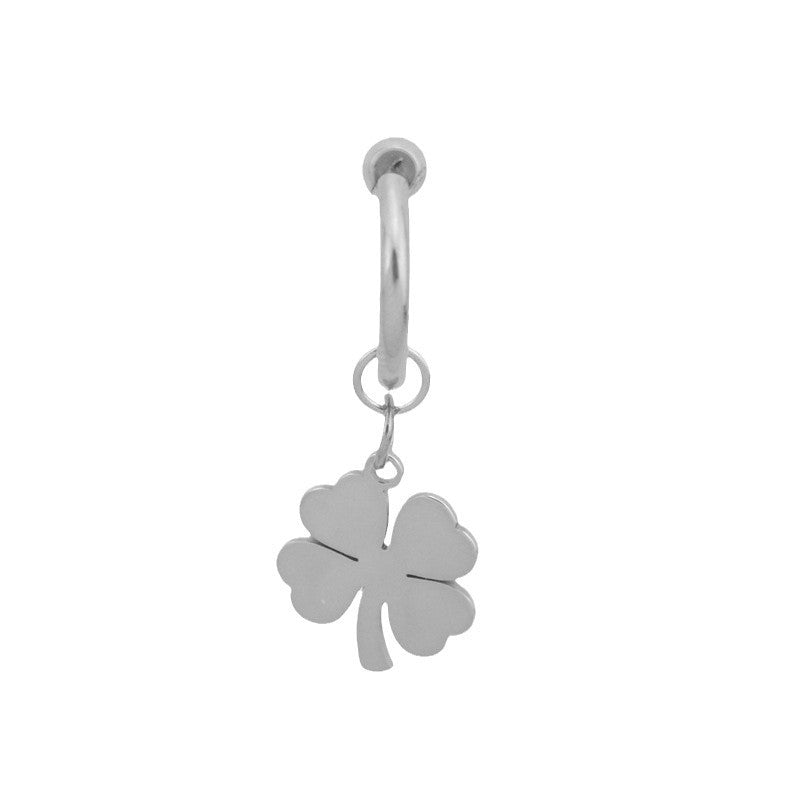 Women's Simple Clover Fashion Stainless Steel Flower Earrings