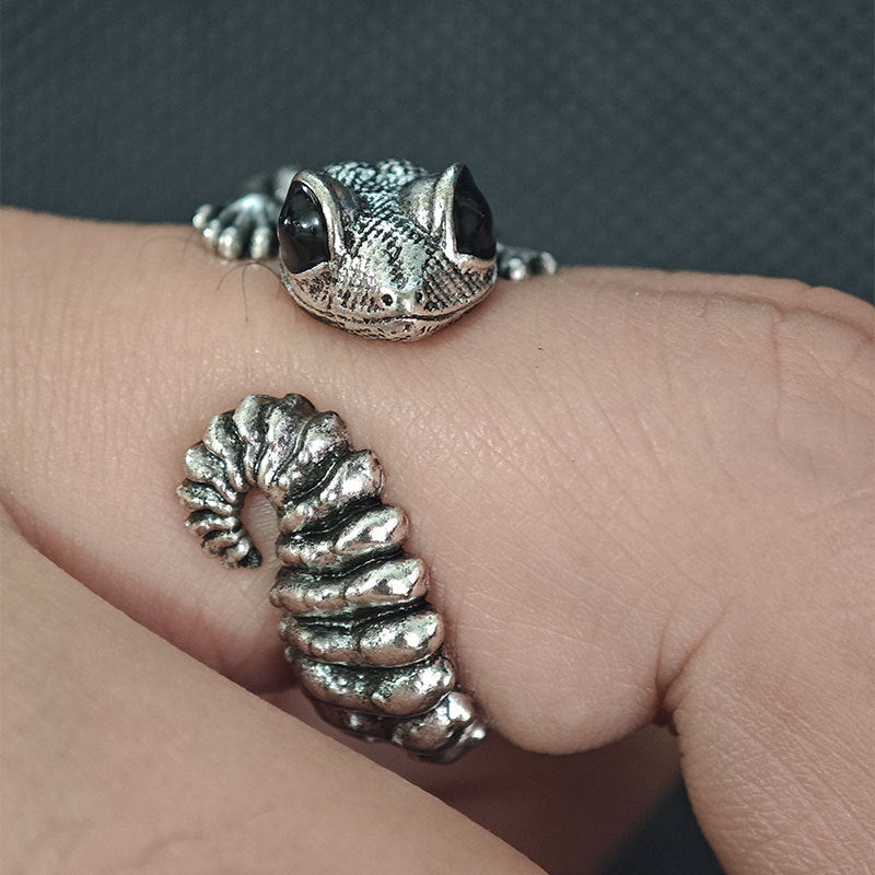 Vintage Green Lizard Open Novelty Cute Fashion Ring