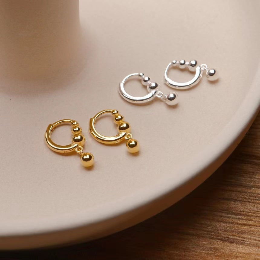 Clip Trendy Small Balls Simple Grace Earrings