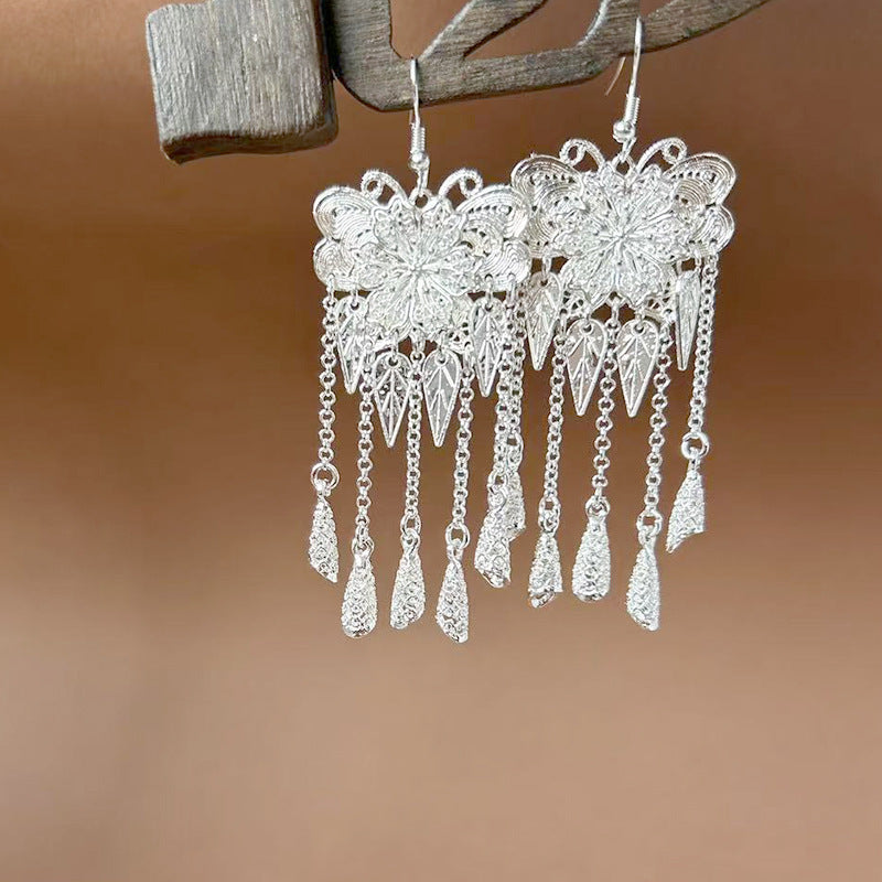 Ethnic Style Peacock Retro Ear Hook Earrings