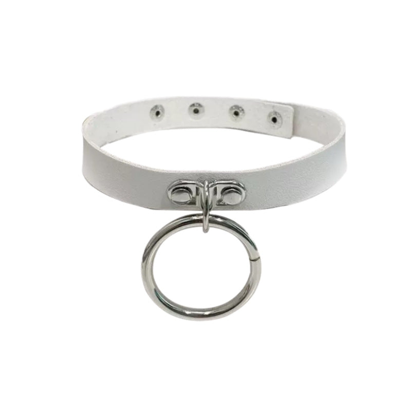 Punk Leather Personality Hot O-shaped Circle Rings