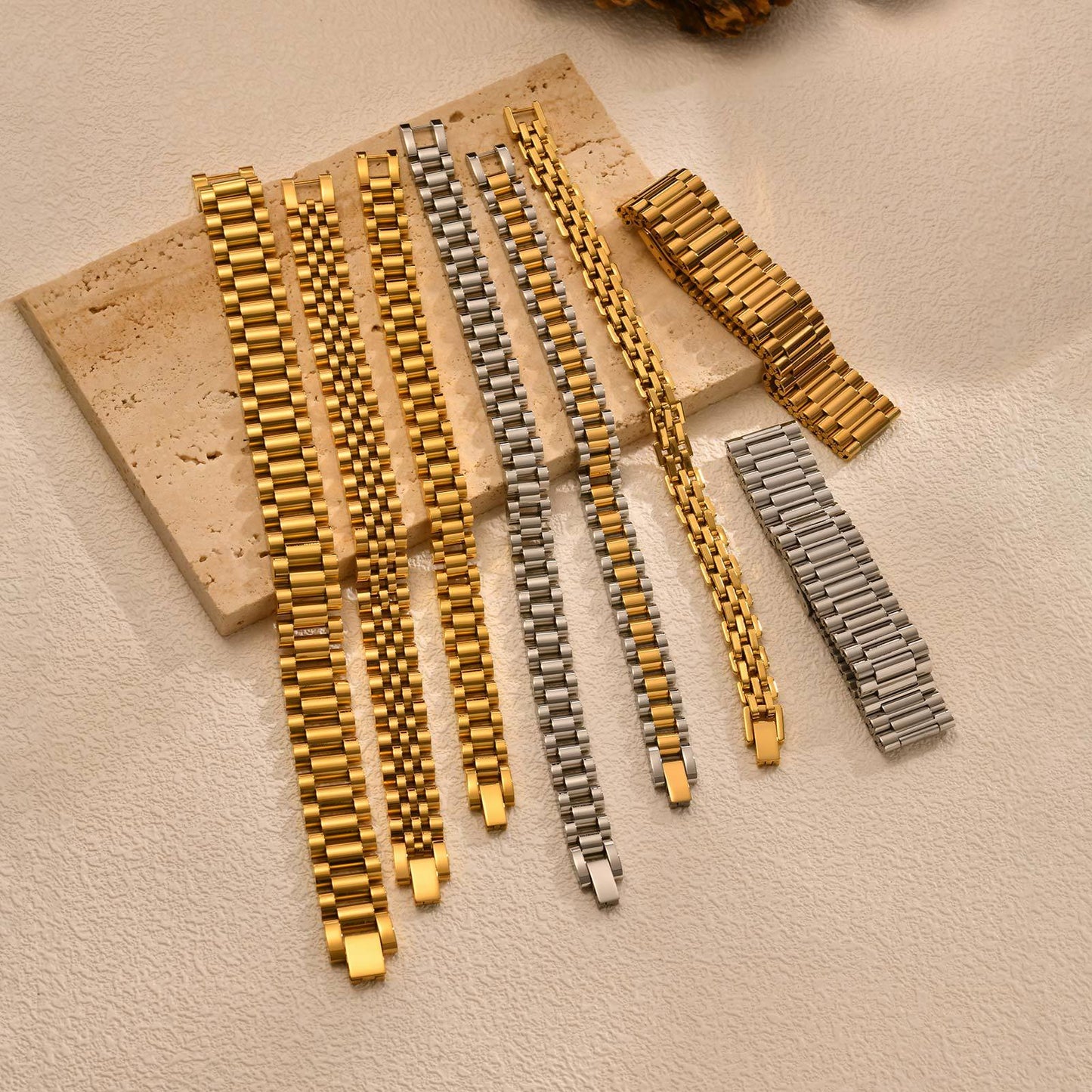Attractive Innovative Stainless Steel Strap Couple Bracelets