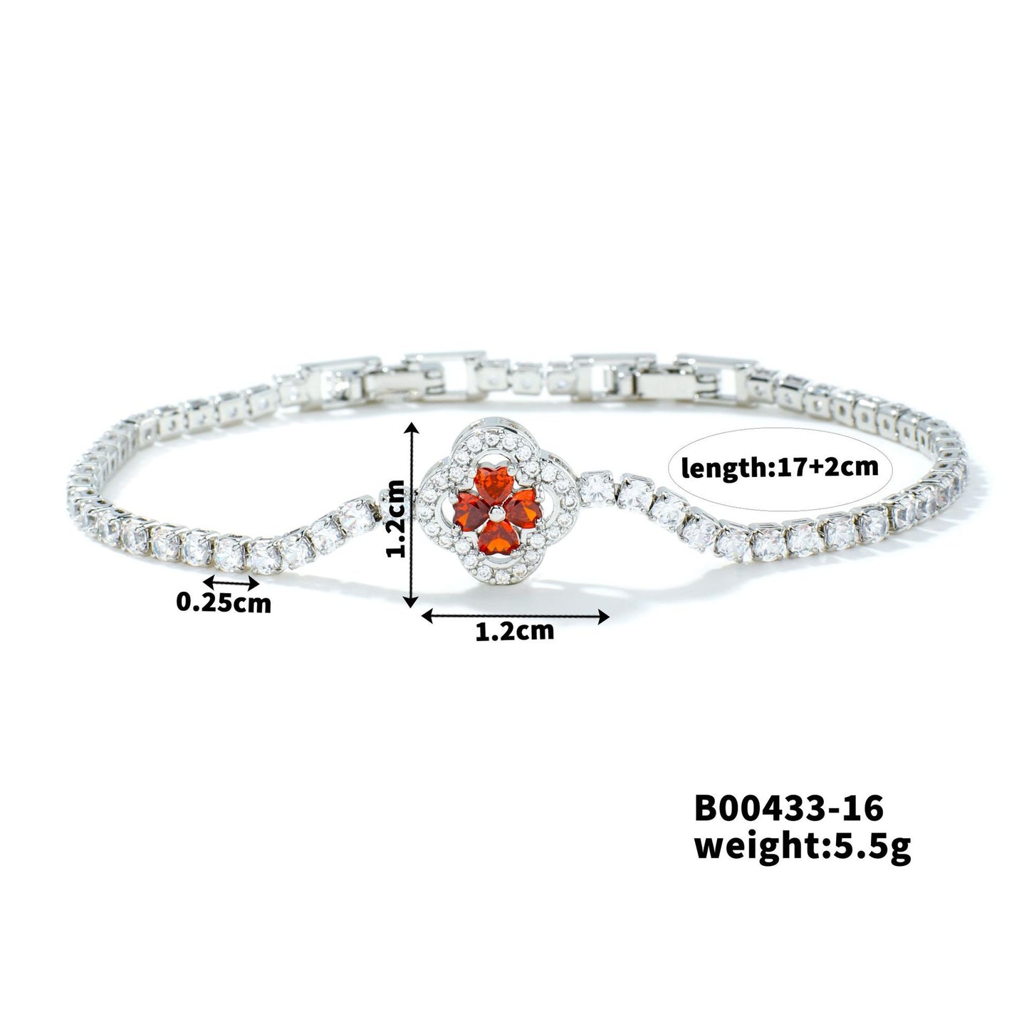 Zircon Clover Female Sweet High Sense Bracelets