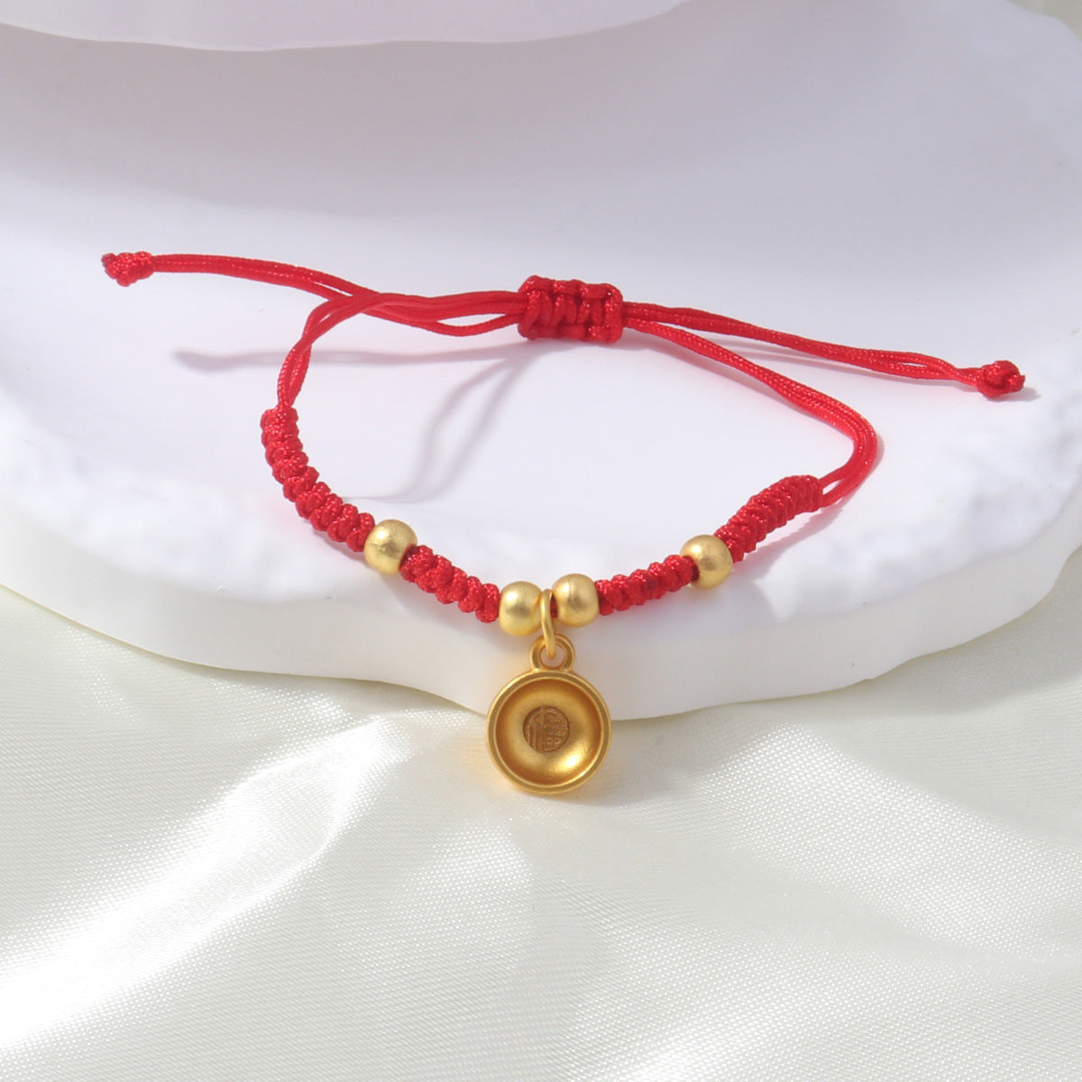 Braided Red Rope Auspicious Language Butterfly Fortune Cat Safe Joy Bracelets