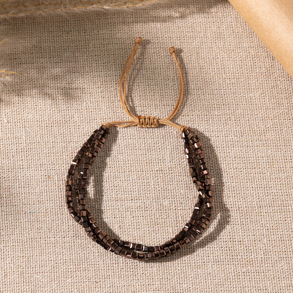 Women's Design Hand-woven Adjustable Bead Carrying Strap Bracelet