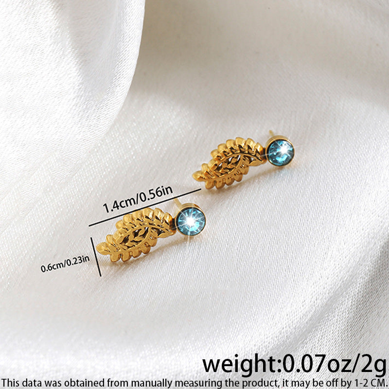 High-grade Fashionable Versatile Micro Diamond Butterfly Earrings