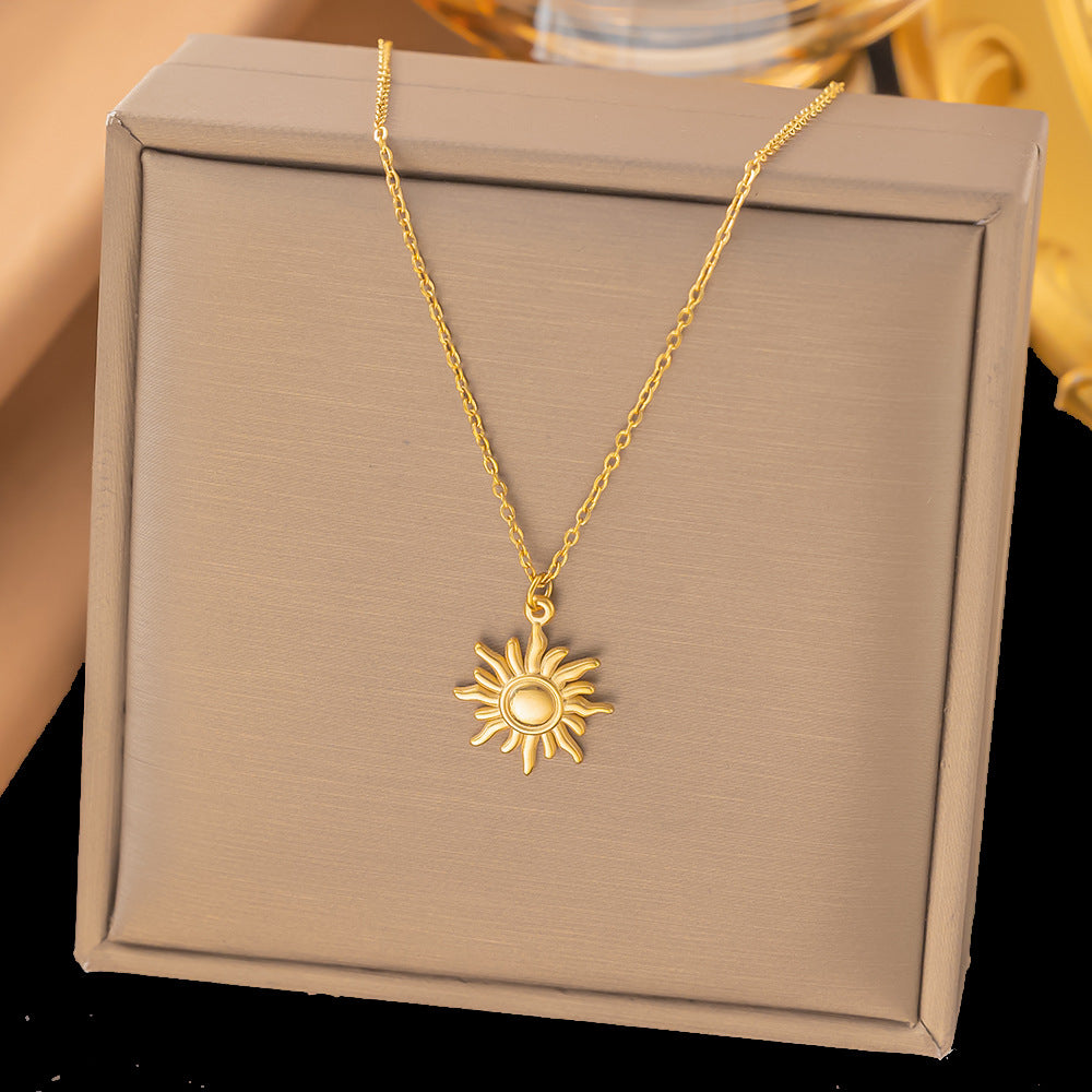 Design Simple Sunflower Clavicle Chain Female Necklace